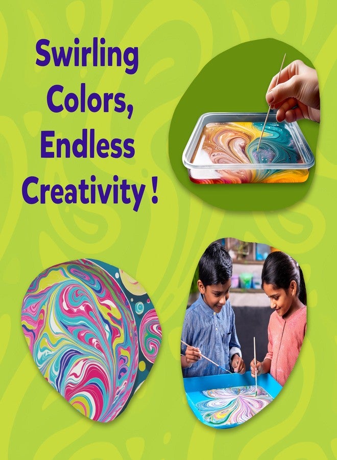 Artiggle Swirl-n-Twirl -DIY Water Marbling Kit for Kids I Art & Craft Kits | Water Marbling Kit for Kids | Coloring & Painting Kit |Gifts for Girls & Boys Ages 6, 7, 8, 9, 10, 11, 12 - Image 5